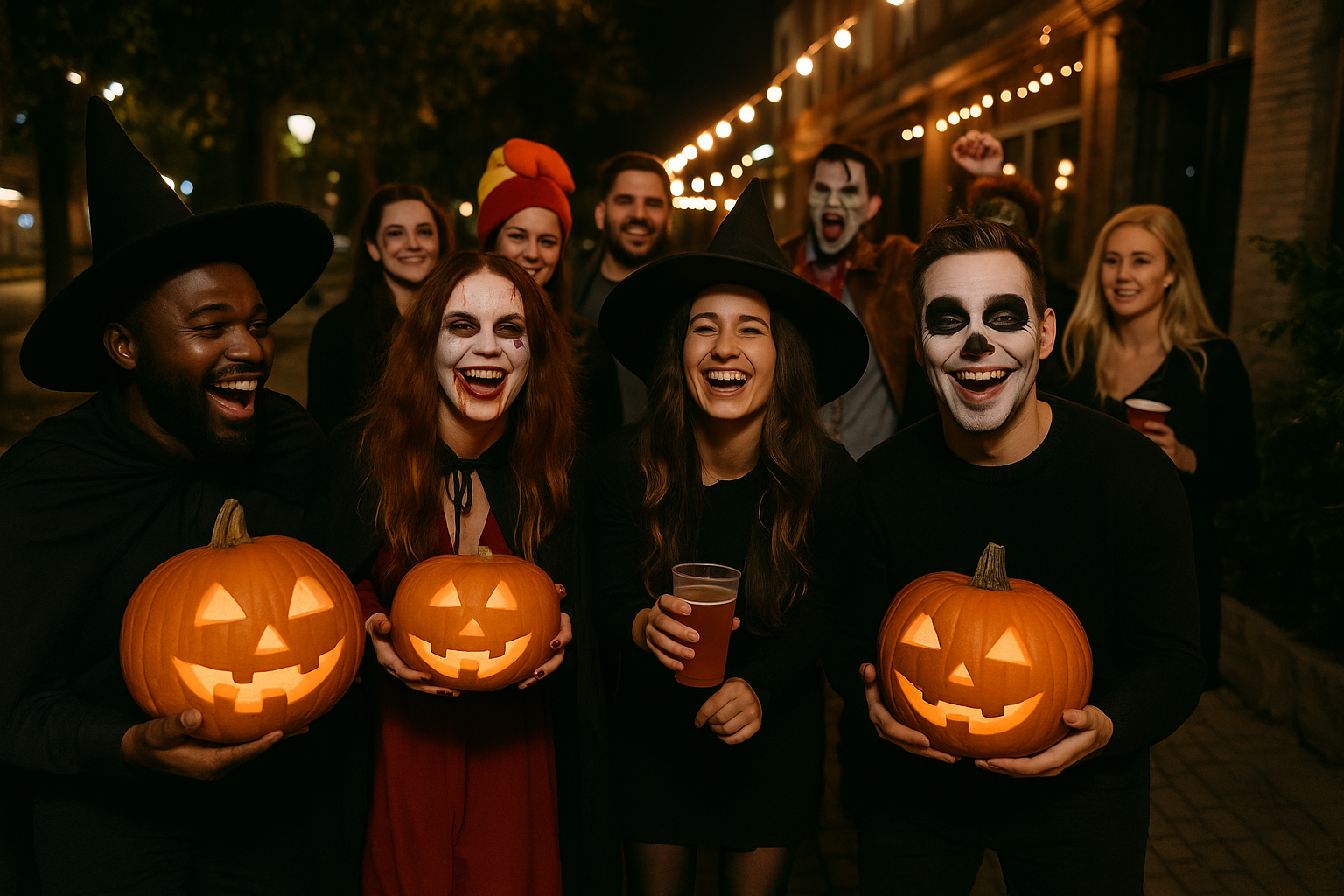 Halloween Night Celebration on Cobblestone